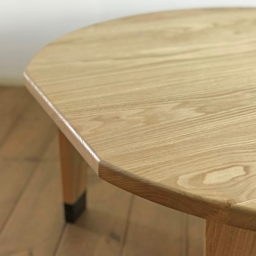 栗の木】円卓 90cm［折りたたみ仕様］ ローテーブル・リビングテーブル