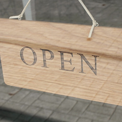 [ 預購款 ] Open＆Closed雙面木頭雷雕掛牌/店面標示吊牌 第10張的照片