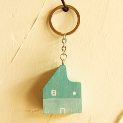 薄荷房3-木頭彩繪小房子/屋系列-聖誕小物鑰匙圈(單件販售) 第4張的照片