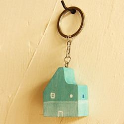 薄荷房3-木頭彩繪小房子/屋系列-聖誕小物鑰匙圈(單件販售) 第5張的照片