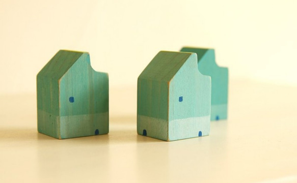 薄荷房1-木頭彩繪小房子/屋系列-聖誕小物鑰匙圈(單件販售) 第4張的照片