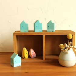 薄荷房1-木頭彩繪小房子/屋系列-聖誕小物鑰匙圈(單件販售) 第5張的照片