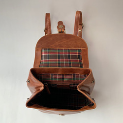 【數量有限】英倫設計牛皮包Valise迷你背包金棕 第7張的照片