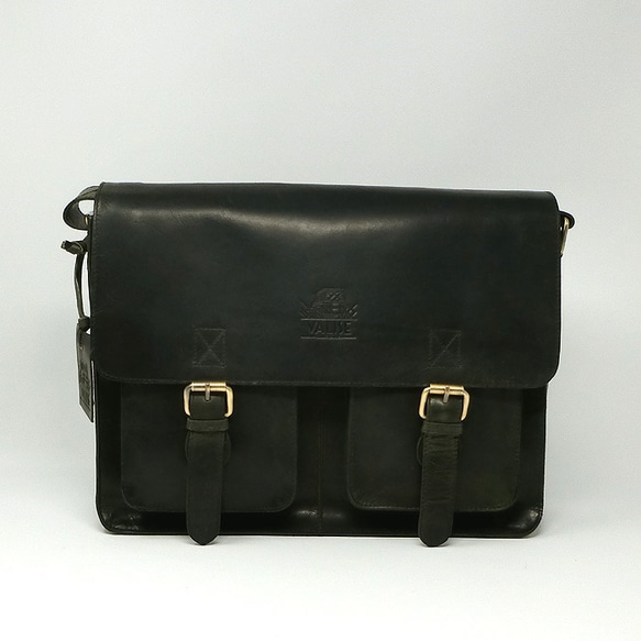 英倫設計牛皮包 Valise Satchel Bag Racing Green L 第2張的照片