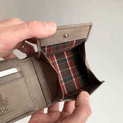 英国デザインValise二つ折り財布 スモーキーグレイII 5枚目の画像
