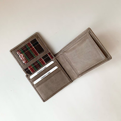 英国デザインValise二つ折り財布 スモーキーグレイII 6枚目の画像