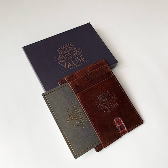 英國設計旅行箱通行證盒皇家棕色 第1張的照片