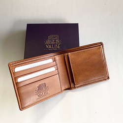 英国デザインValise二つ折り財布 ゴールデンタン 4枚目の画像