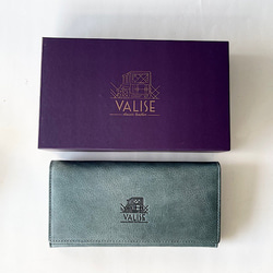 英国デザインValise長財布II ケンブリッジブルー 8枚目の画像