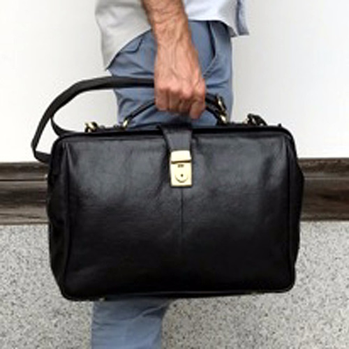 3way英国デザイン牛革かばんValiseドクターズ ブラックBuff リュック