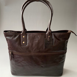 英國設計牛皮包 Valise Tote Brown II 第2張的照片