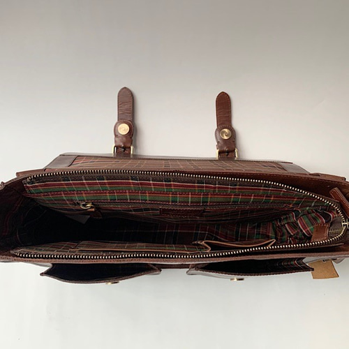 英国デザイン Large サッチェル ロイヤルブラウン ショルダーバッグ