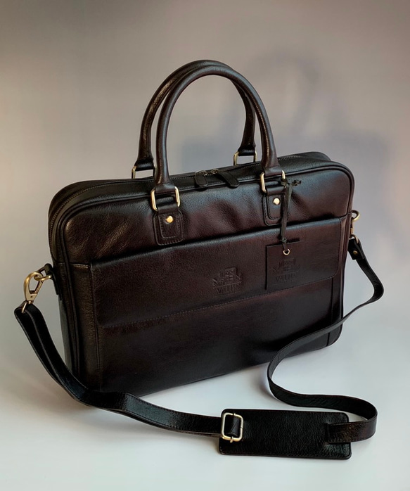 英国デザイン牛革かばんValiseビジネス ブラックBuff ビジネスバッグ
