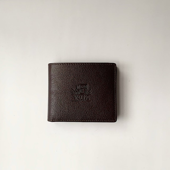 英国デザインValise二つ折り財布 マホガニーブラウン 3枚目の画像