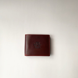 英国デザインValise二つ折り財布 ブラックチェリー 2枚目の画像