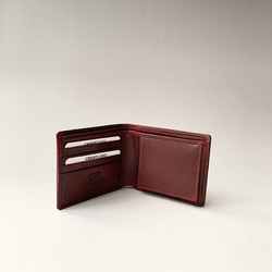 英国デザインValise二つ折り財布 ブラックチェリー 4枚目の画像