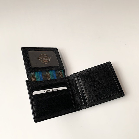 英国デザインValise二つ折り財布 ブラックII 5枚目の画像
