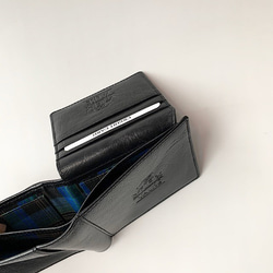英国デザインValise二つ折り財布 ブラックII 8枚目の画像