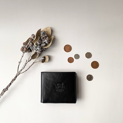 英国デザインValise二つ折り財布 ブラックII 9枚目の画像
