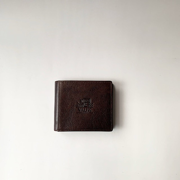 英国デザインValise二つ折り財布 マホガニーブラウンII 2枚目の画像