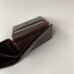 英国デザインValise二つ折り財布 マホガニーブラウンII 6枚目の画像