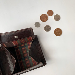 英国デザインValise二つ折り財布 マホガニーブラウンII 7枚目の画像