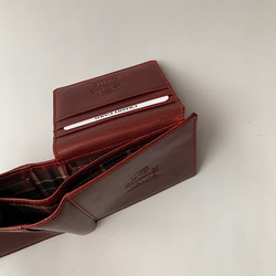 英国デザインValise二つ折り財布 ブラックチェリーII 7枚目の画像