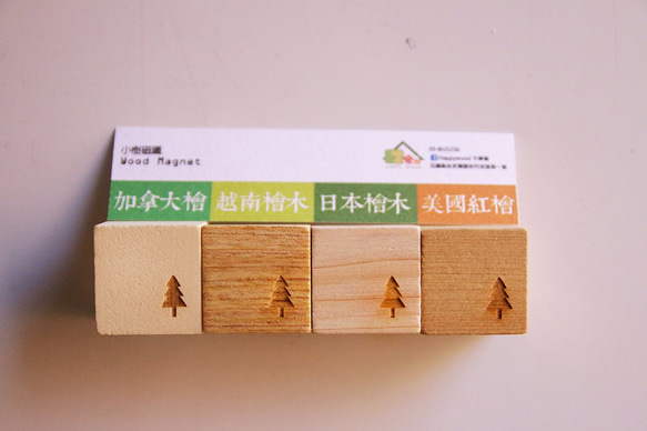 | 木樂館∥四國小樹磁鐵 Wooden Block Magnet 第3張的照片