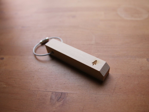 | 木樂館∥原木小樹鋼索鑰匙圈 Wooden Key Holder 第1張的照片