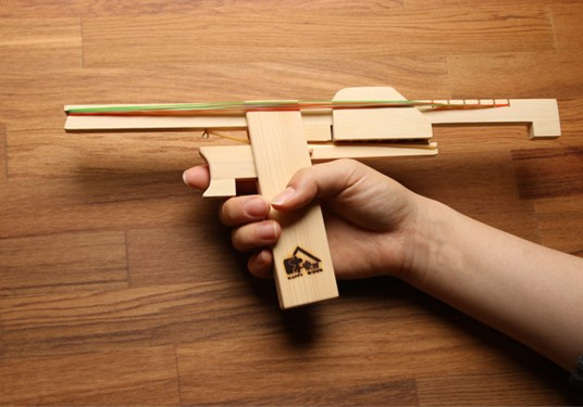 | 木樂館∥六連發橡皮筋玩具槍 DIY Wooden Rubber Band Toy Gun 第6張的照片