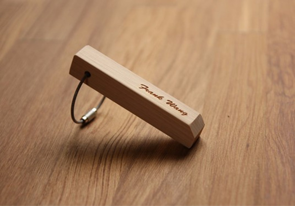 | 木樂館∥【客製】鋼索鑰匙圈 Wooden Key Holder 第1張的照片