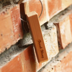 | 木樂館∥【客製】鋼索鑰匙圈 Wooden Key Holder 第3張的照片