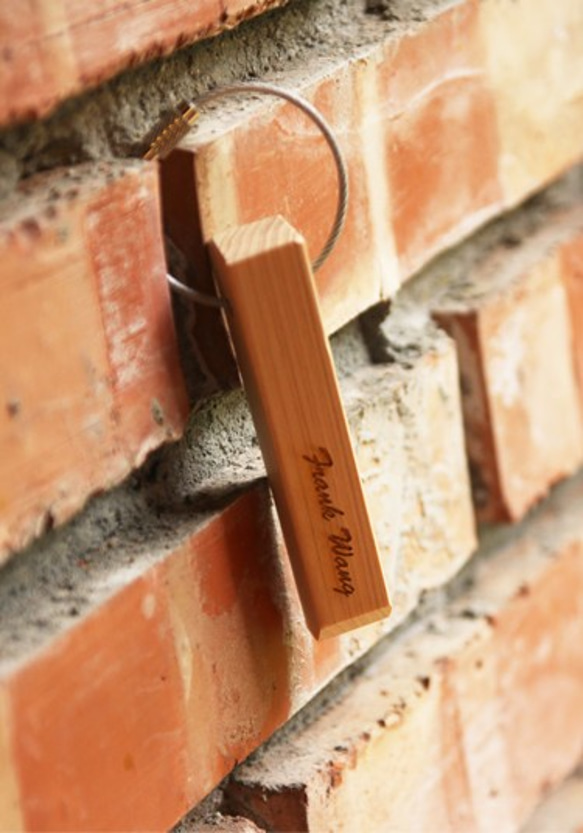 | 木樂館∥【客製】鋼索鑰匙圈 Wooden Key Holder 第3張的照片