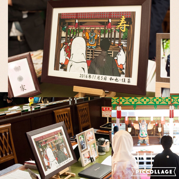 思い出のチャペルを切り絵に、ウェルカムボードとして 