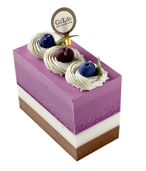單入蛋糕香皂禮盒─藍莓可可 第1張的照片