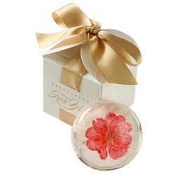 花と香り-単一アミノ酸洗顔石鹸ギフトボックス[赤い桜] 2枚目の画像