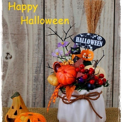 カボチャから黒猫さん☆ハロウィン