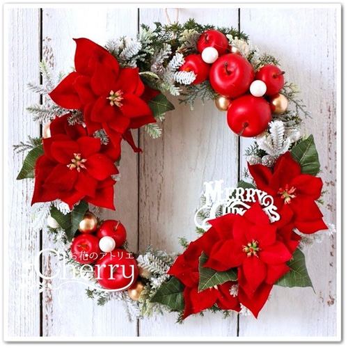 Creema限定【X'mas】やっぱりこの色！！赤いポインセチのクリスマス