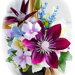 【お供え花】凜とした姿のクレマチス、インテリアフラワーとしても飾れます。♪【Creema限定】 3枚目の画像