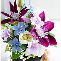【お供え花】凜とした姿のクレマチス、インテリアフラワーとしても飾れます。♪【Creema限定】 4枚目の画像