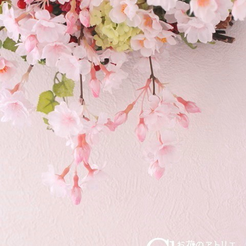 つまみ細工　春爛漫　豪華　枝垂れ桜　華やかな春を╰(*´︶`*)╯♡ つまみ細工 春爛漫 豪華 枝垂れ桜 華やかな春を╰(*´︶`*)╯♡