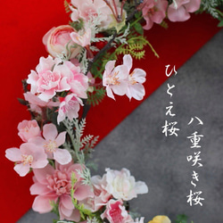 【春リース】限定１個・春爛漫の桜色リース。「Creema限定」 7枚目の画像