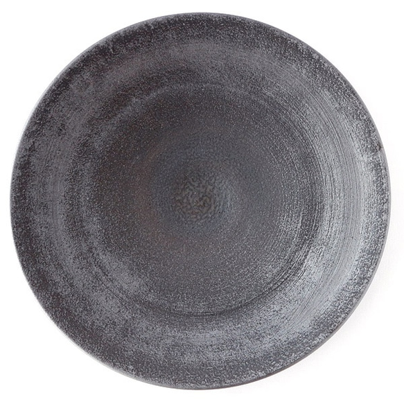 圓形平板（黑色）小石原燒丸窯 第2張的照片