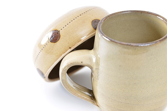 きのこカップ 大(茶) 小石原焼 ヤママル窯 3枚目の画像