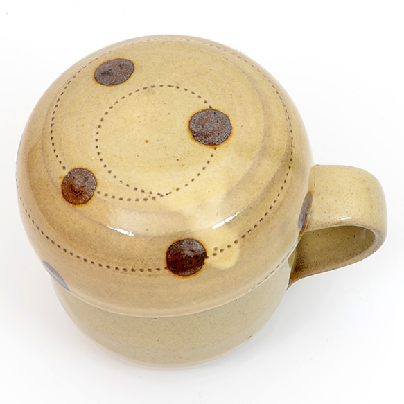 きのこカップ 大(茶) 小石原焼 ヤママル窯 4枚目の画像