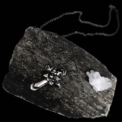 Rock crystal - 925 silver necklace 2枚目の画像