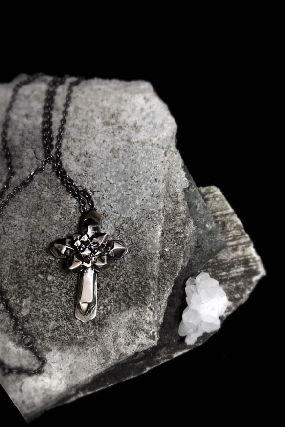 Rock crystal - 925 silver necklace 3枚目の画像