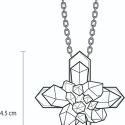 Rock crystal - 925 silver necklace 6枚目の画像