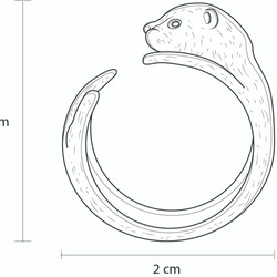 Mustela putorius furo .925 Silver rings 5枚目の画像