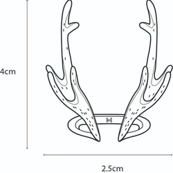生物學/Cervidae鹿科  純銀手工戒指 第5張的照片
